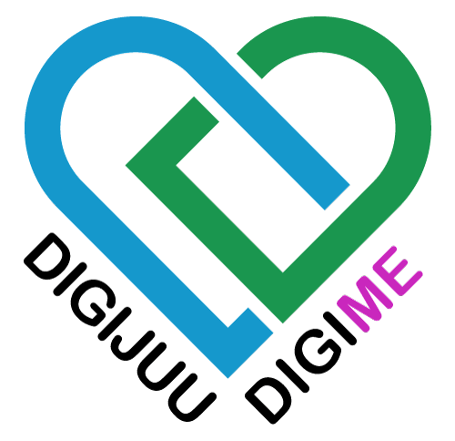 Digijuu Digime -logo pieniin tiloihin